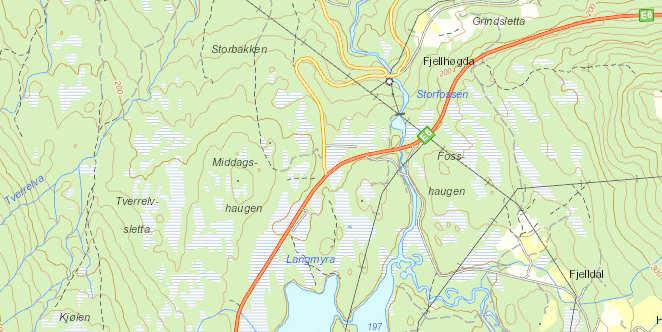 1. INNLEDNING Planområdet er lokalisert på Gratangsfjellet i og grenser til både E6 og Fylkesveg 825. Figur 1: Planområdet. Endelig avgrensning er ikke fastsatt.