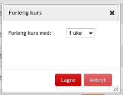 Forlenging av kurs. Når? Hvorfor? Gjør det med én gang OBS Påske! Påvirker automatiske brev (f.