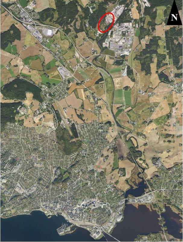 Figur 2: Flyfoto over nærområde.