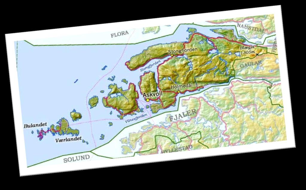 2 KOMMUNEN Askvoll ligg sentralt plassert på kysten av Sogn og Fjordane og er eit knutepunkt mellom land og sjø.