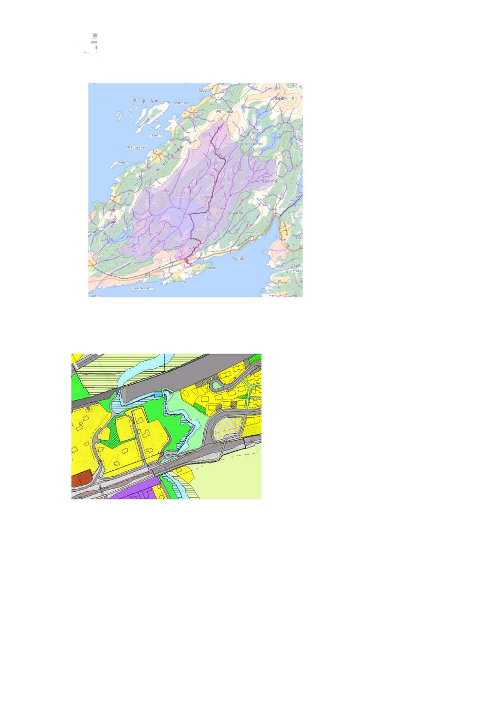 Nedbørsfeltetil Futelvaer på44,7 km 2. Sevedleggbakersti denneplanenfor flere detaljerom nedbørsfeltet. 2.2. Forholdet til offentlige planer Kartutsnitteter hentetfra Bodøkommuneshjemmesideog viserreguleringsplanenfor området.