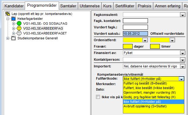 Godkjenning innen studiespesialisering s. 14.