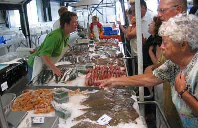 Zeeverse Vismarkt, Wieringen, Hollandi Zeeverse Vismarkt (Fiskmarkaðurinn Ferskur úr sjó) er í litlu sjávarþorpi,