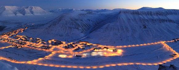 Overordnet strategi for belysningen Belysningsstrategien søker å oppnå et helhetlig uttrykk for Hotellneset, samt binde sammen Hotellneset med Longyearbyen.