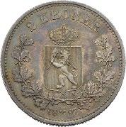 27 0 7 000 851 2 kroner 1900.