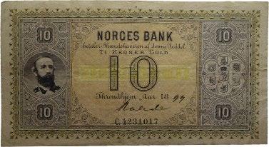 Skitten/dirty 1-8 000 25 10 kroner 1899. C4082195.