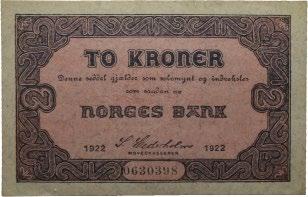 8741012 01 500 111 2 kroner 1922. 0630398 0/01 1 200 112 2 kroner 1922.