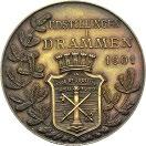 Drammen 1901. Lund/Rui. Bronse. 45 mm.