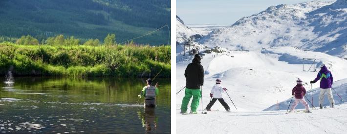 Fjellene i Hemsedal er et godt utgangspunkt for både klatring og rappellering. Fiskestangen bør med hvis dere tar turen til Hemsedal i sommersesongen fra mai måned og ut til august.