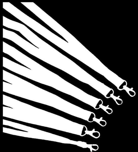 Art.nr. 1755U Bred snor med trykket logo. 20 / 25 mm. bred.
