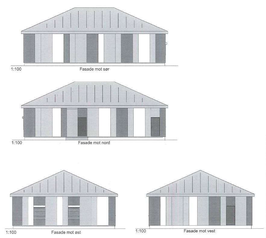Figur 9 Fasader- planlagt kontrollbygg