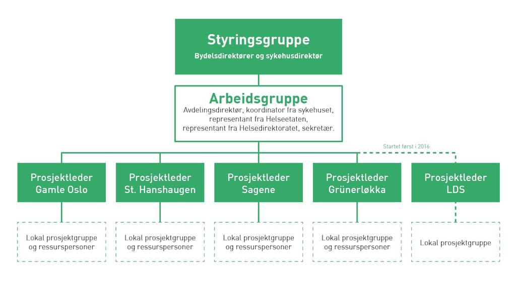 2. Innledning VIS-prosjektet ble etablert i 2013 og omfatter bydelene Sagene, Grünerløkka, Gamle Oslo, St.Hanshaugen og Lovisenberg Diakonale sykehus (LDS).