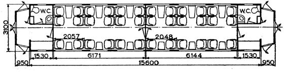 Vognen var levert som andreklassevogn med midtgang og hadde 36 sitteplasser. Det ble bygget seks vogner av denne typen, hvorav en til Ofotbanen.