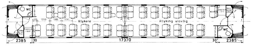 NSB anskaffet i 1950-52 30 nye stål turistvogner. Vognene vakte med sine amerikansk-konstruerte regulerbare liggestoler og store vinduer berettiget oppsikt.