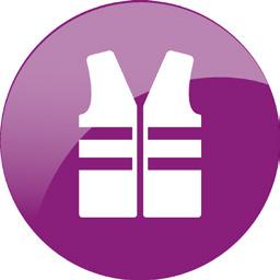 Farger: Hvit, sort, rød, turkis, kornblå, marine, safety gul, safety grønn, bright violet