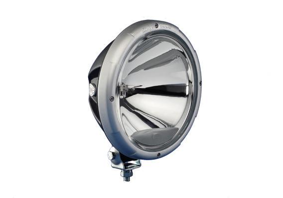 529,- RALLYE 3003 CHROME RING Halogen fjernlyskaster med sort hus og forkrommet lyktering -