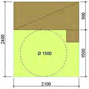 BYGNINGENS PLANLØSNING Betjeningsareal og fri sideplass ved toalett universell utforming av hotellrom. Hotellrom 02:09 SIDE Utgave 27.01.15 Betjeningsareal ved seng.