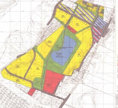 Figur 2-3 Plankart reguleringsplan Sorgenfri. Området er omgitt av småhusbebyggelse. Kilde; Fredrikstad kommune.