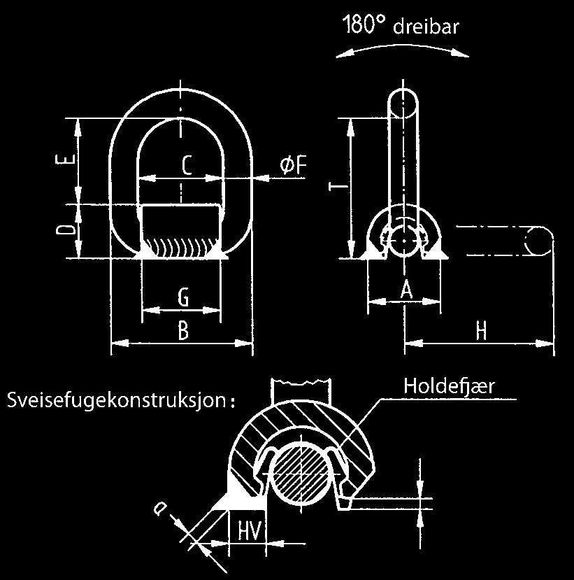 LØFTEPUNKT FOR SVEISING - VLBS Løftepunkt- for sveising - Lastring- VLBS Oppfyller maskindirektivet 2006/42/EG 4better lifting LØFTE PUNKT O 075107 Art.nr.