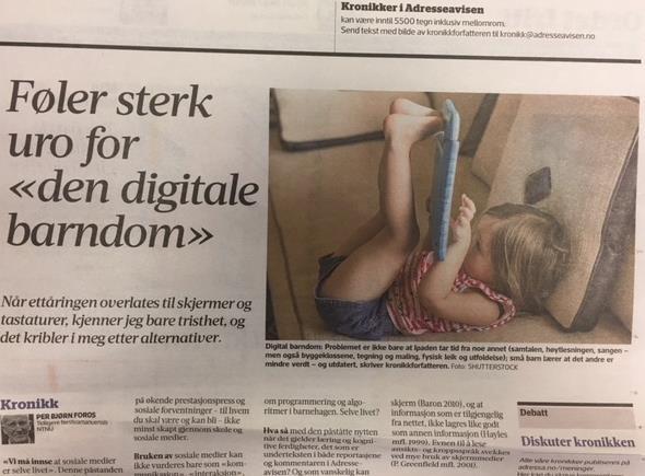 Hva er en digital barndom i barnehagen?