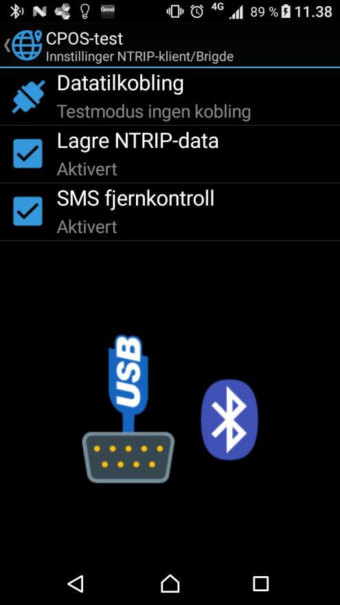 C. OPPSETT NTRTIP Brigde CPOStest C1 Test oppkoblingen til NTRIPtjeneste før du går videre.