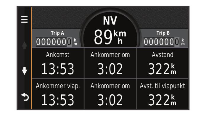 Foreta en omkjøring Før du kan foreta en omkjøring, må du navigere etter en rute, og du må legge til verktøyet for endring av rute til kartverktøymenyen (Tilpasse kartverktøy, side 7).