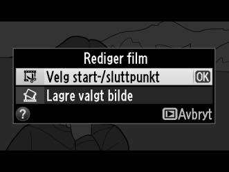 Lagre valgte bildefelter Lagre en kopi av et valgt bildefelt som et JPEG-stillbilde: 1 Vis filmen og velg et bildefelt.