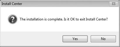 4 Forlat installasjonsprogrammet. Klikk på Yes (Windows) eller OK (Mac OS) når installasjonen er fullført.
