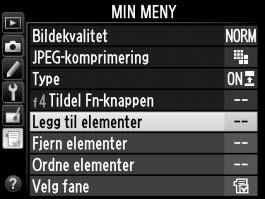 avspilling, opptak, egendefinerte innstillinger, oppsett og retusjering, slik at du har rask tilgang (inntil 20 elementer).