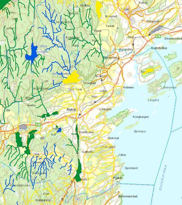 Vannmiljø Vannforekomster i Asker med risiko for å ikke oppnå