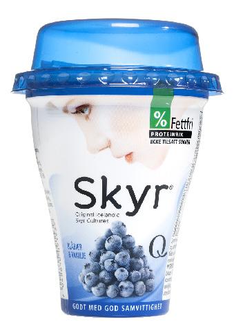 I tillegg har den et meget høyt proteininnhold. Det betyr at Skyr er en viktig del av et variert kosthold, en sunn livsstil og er perfekt for de som vil ha fokus på vektkontroll!