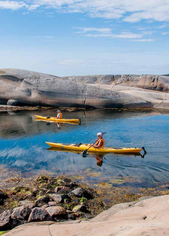 Padling ved Uleholmen i Færder nasjonalpark.