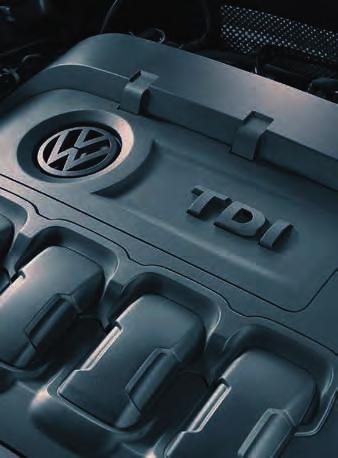 Motorer Dieselmotorer 120 hk (88 kw) TDI BlueMotion Technology 150 hk (110 kw) TDI BlueMotion Technology 01 Bensinmotorer 125 hk (92 kw) TSI BlueMotion Technology (Ikke avbildet) Kombinasjonen av