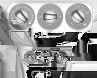 120 Klimastyring Avdugging og avising av vinduer Still temperaturbryteren på det varmeste nivået. Still viften på den høyeste hastigheten. Still luftfordelingsbryteren på l.