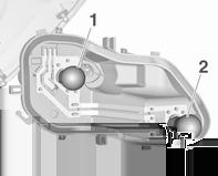 Lyspære til baklys/bremselys (1) Pære til blinklys (2) 6.