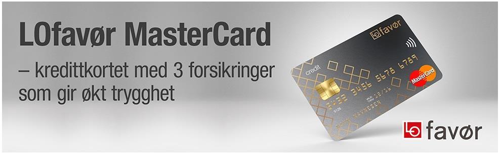 LOFAVØR MASTERCARD Det er over 2,6 millioner kredittkort i Norge, og hver nordmann har i snitt vel 10.