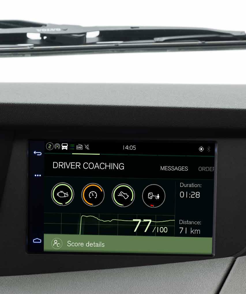 FØRERGRENSESNITT En verden av infotainment, lett tilgjengelig. INNEBYGD GPS-NAVIGATOR Volvo FM har integrert GPS-navigator.