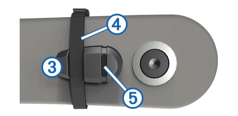 4 Fest pedalmagneten Â til pedalarmen ved hjelp av monteringsteipen og en strips Ã. Pedalmagneten må være mindre enn 5 mm fra GSC 10- enheten.