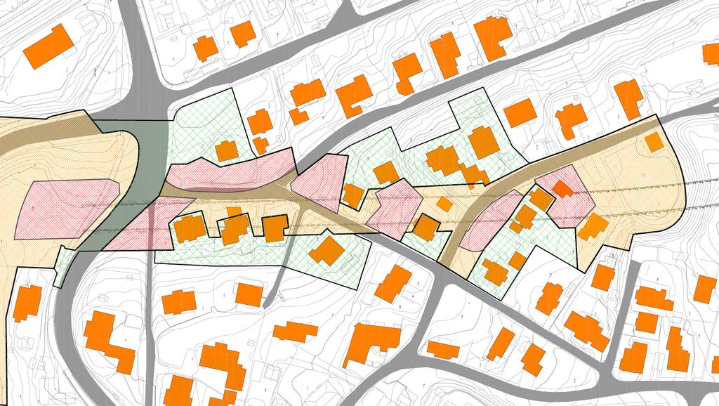 Løsmassetunnel riggområder Røde arealer er riggområder for grunnforsterkning.