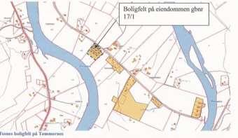 7.3 Tømmernes: Boligbebyggelse (1110) Beliggenhet: Tømmernes 17/1 Forslagsstiller: Jørn Hugo Karlsen Foreslått formål: Bolig Fosnes boligområde Dagens Formål: LNF Arealstørrelse: Til sammen gir dette