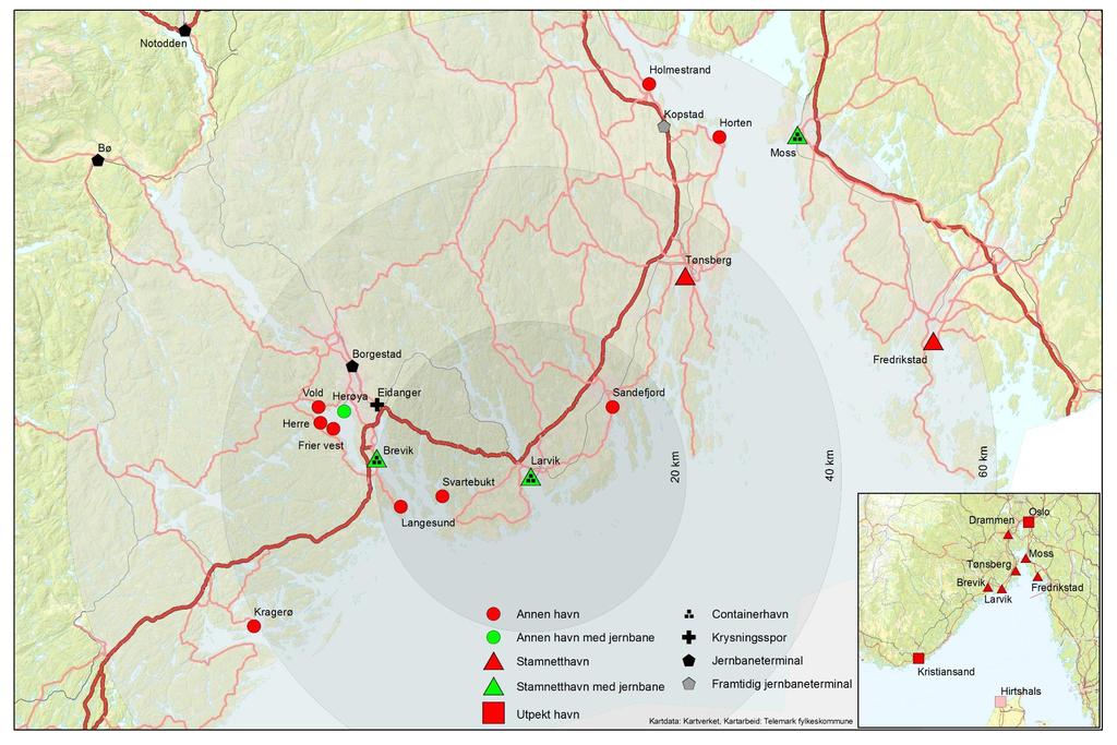 Strategi 4 Larvik havn og Grenland havn skal samarbeide for å gjøre regionen mer