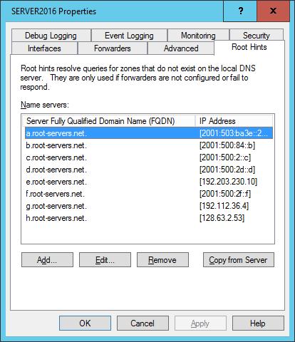 Rot-tjenere (root-hints) Bare på DNS tjenere Ikke klienter Fil med IP adresser til DNS rot-tjenere