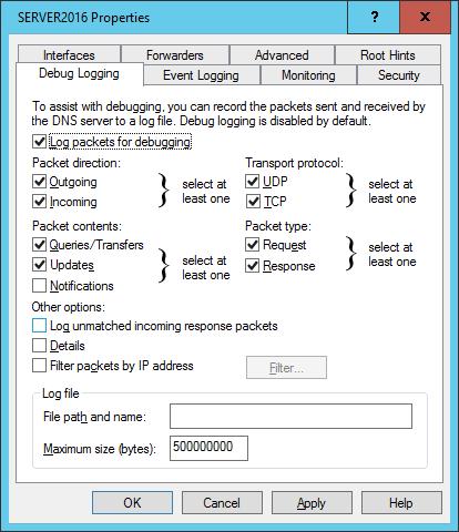 Testing og logging i DNS Logging av DNS