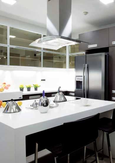 Kjøkken Kjøkken: Kjøkkenet er en viktig arbeidsplass og ofte husets mest brukte rom. Belysningen skal gi godt arbeidslys samtidig som den skal være med på å skape stemning.