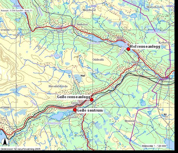 OVERVÅKING AV HALLINGDALS-VASSDRAGET I 2013 13 (56) Prøvepunkt Geilo sentrum Geilo renseanlegg Hol renseanlegg Beskrivelse Usteåni ved Geilo bru (RV 40), like oppstrøms skår i terskelen ved utløp fra