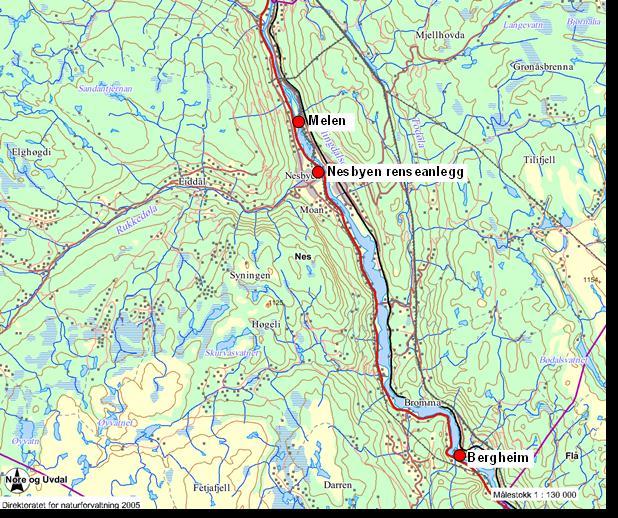 OVERVÅKING AV HALLINGDALS-VASSDRAGET I 2013 17 (56) Prøvepunkt Beskrivelse Melen Melen.