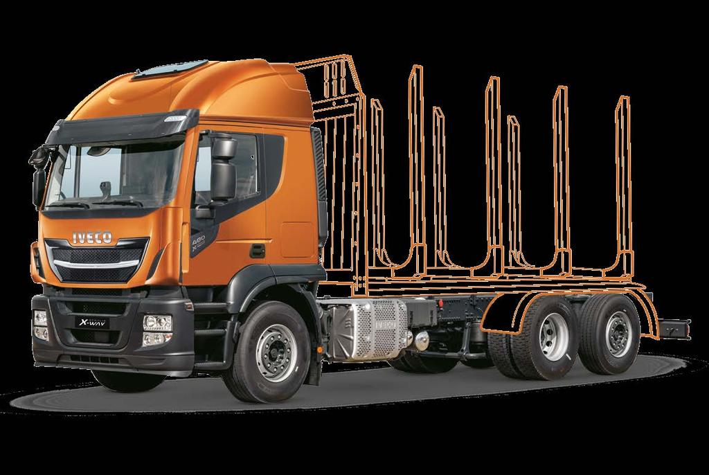 STYRKE INNENFOR TØMMERTRANSPORT Stralis X-WAY gir deg den store trekkraften du trenger og tilbyr det rette utstyret for å laste, transportere og losse tømmeret lettest mulig.