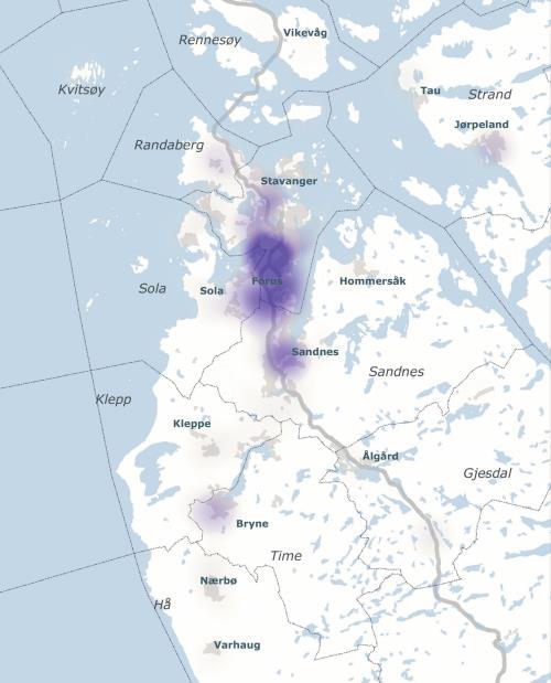 Scenario 1: «Referanse» Scenario 1 er et referanse-alternativ, basert på dagens kommunale planer og senere års utviklingstrekk.