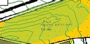 Kulesmell: LAF,max = 86 db Trafikkstøy fasade: Lden = 66 db uten skjerm mot veg Lden = 65 db med skjerm mot veg Kulesmell: LAF,max = 85 87 db Figur 6-2: Kartutsnitt som viser hvordan bygninger kan