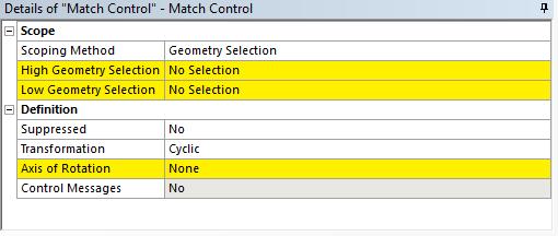 Høyreklikk på «Mesh» > «Insert» > «Match Control» 18. Videre gjøres følgende: 2. Klikk «No Selection» > «Apply» 1. ( ). Velg den angitte flaten. 4. Klikk «No Selection» > «Apply» 3.